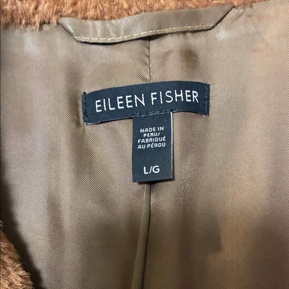 Eileen Fisher Tan Teddy Jacket - Picture 2 of 6